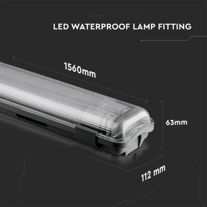 Tube fluorescent industriel LED T8 2xG13/22W/230V IP65 4000K 156 cm