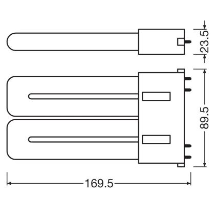 Tube fluorescent LED 2G10/12W/230V 3000K - Osram
