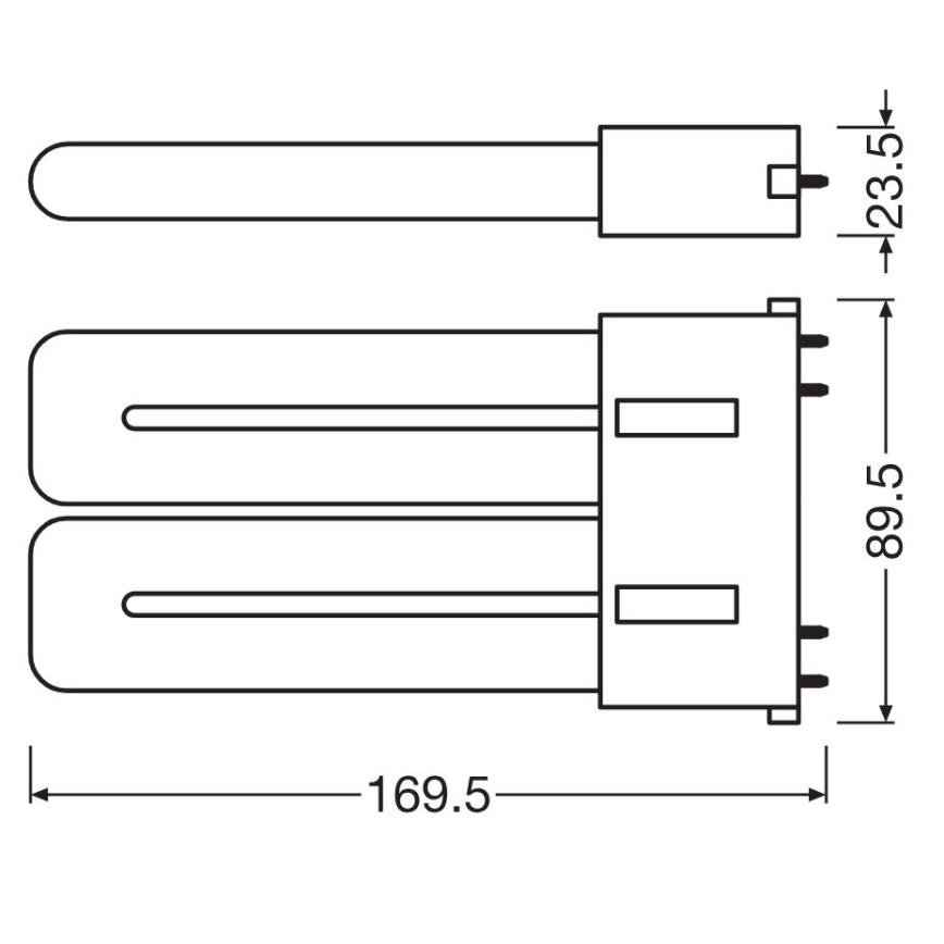 Tube fluorescent LED 2G10/12W/230V 4000K - Osram
