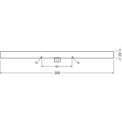 Tube fluorescent LED à intensité variable S14d/3W/230V 2700K 30 cm CRI 90 - Osram