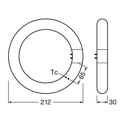 Tube fluorescent LED G10q/11W/230V 4000K - Osram