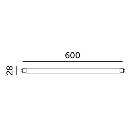 Tube fluorescent LED T8 G13/9W/230V 4000K 60 cm