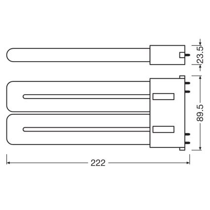 Tubo fluorescente LED 2G10/20W/230V 4000K - Osram