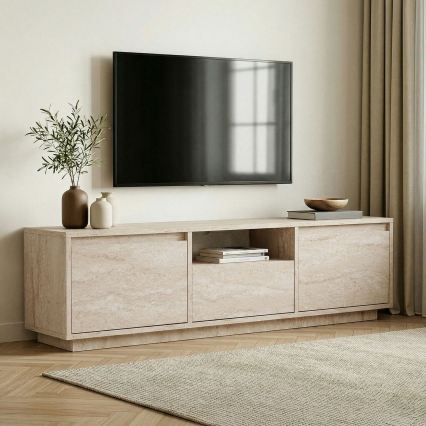 TV-Lowboard KREDE 160 x 30 cm, beige