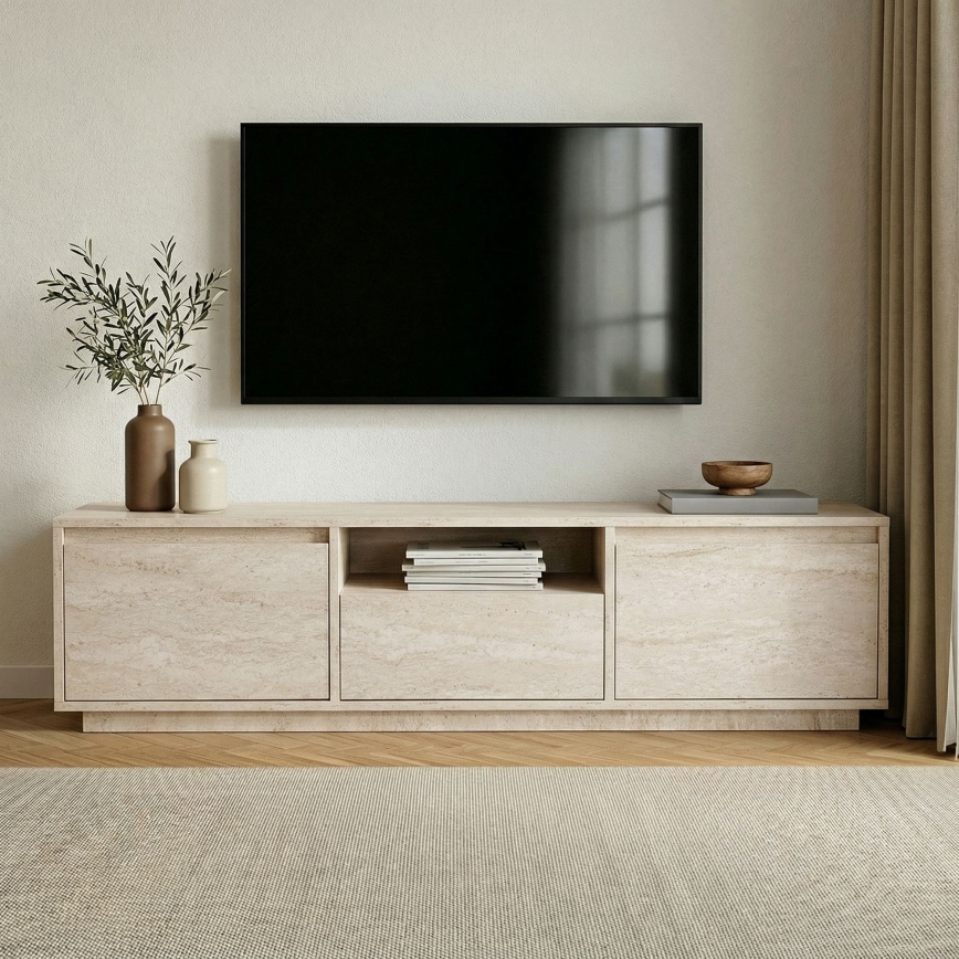 TV-Lowboard KREDE 160 x 30 cm, beige