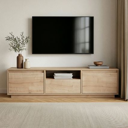 TV-Lowboard KREDE 160x30 cm Eiche