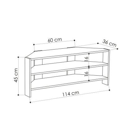 TV tavolo THALES 45x114 cm quercia