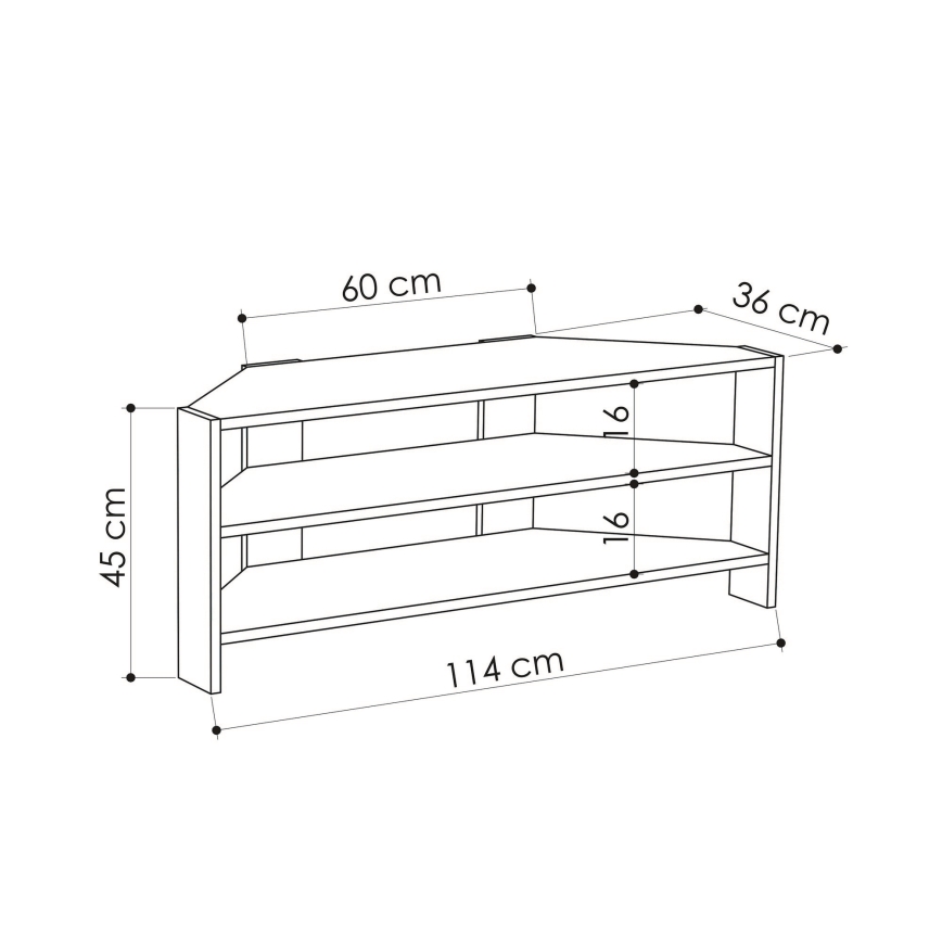 TV tavolo THALES 45x114 cm quercia