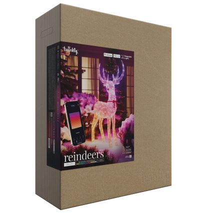 Twinkly - Renna natalizia LED RGBW dimmerabile da esterno REINGEERS 250xLED IP44 Wi-Fi