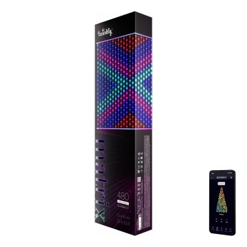 Twinkly - Dimmbarer LED-RGB-Weihnachtslichtervorhang MATRIX 480xLED 1x1 m Wi-Fi