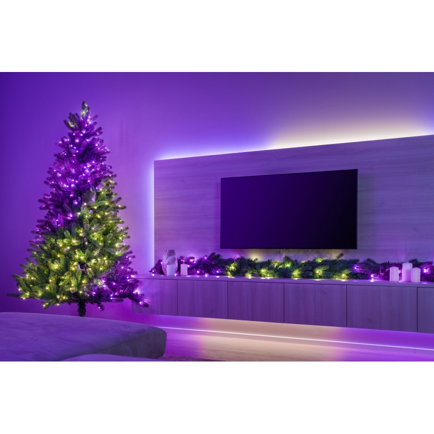 Twinkly - Guirlande de Noël LED RGBW dimmable GARLAND 50 LED 2,7 m Wi-Fi
