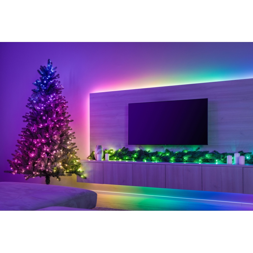 Twinkly - Guirlande de Noël LED RGBW dimmable GARLAND 50 LED 2,7 m Wi-Fi