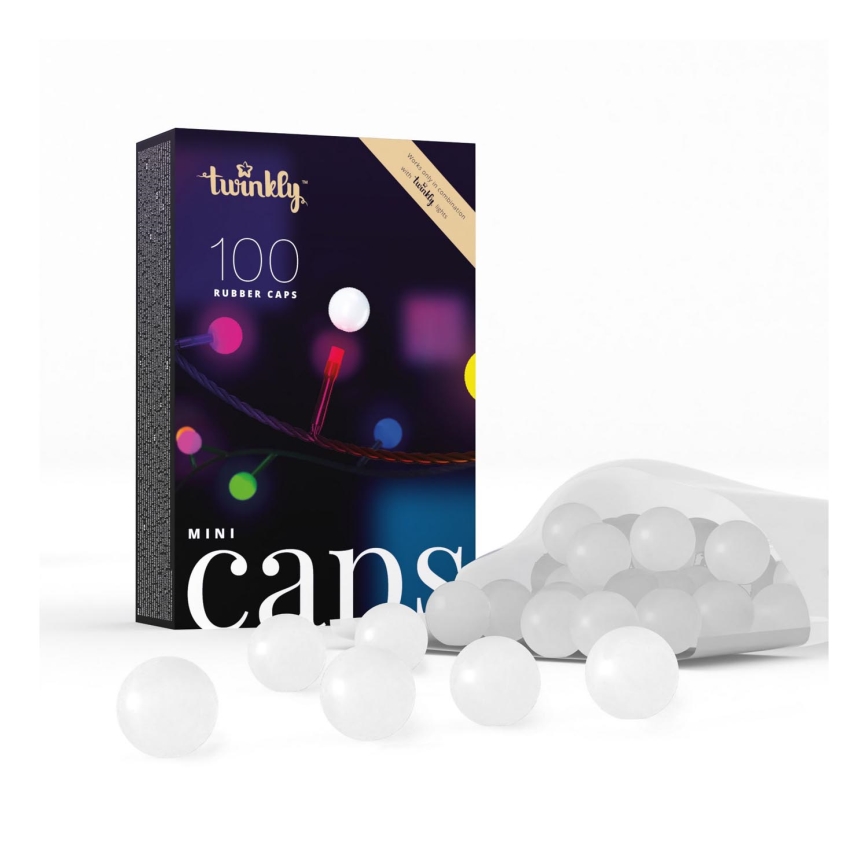 Twinkly - Tappi decorativi in silicone MINI CAPS 100 pz