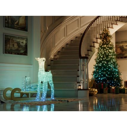 Twinkly - Renna natalizia da esterno dimmerabile LED RGBW REINGEERS 200xLED IP44 Wi-Fi