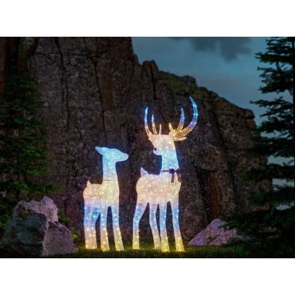 Twinkly - Renna natalizia da esterno dimmerabile LED RGBW REINGEERS 200xLED IP44 Wi-Fi