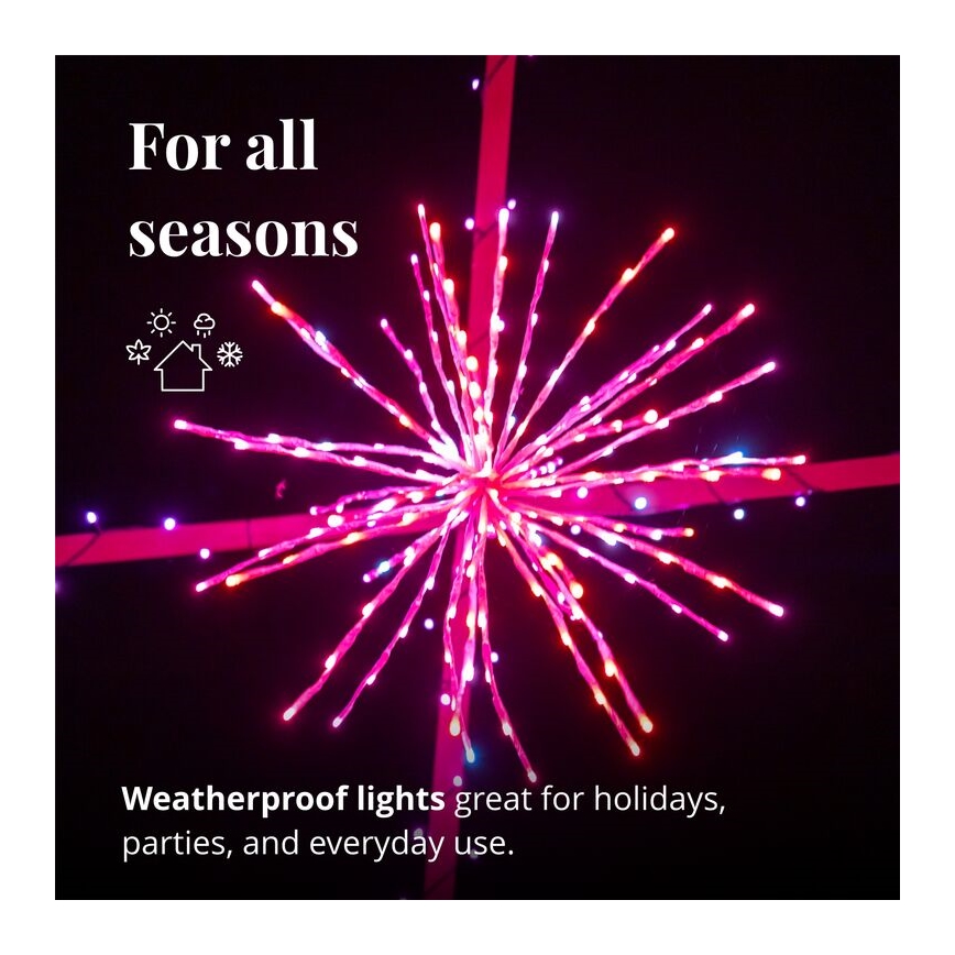 Twinkly - Dimmbarer LED-RGB-Weihnachtsstern für den Außenbereich SPRITZER 200xLED IP44 Wi-Fi
