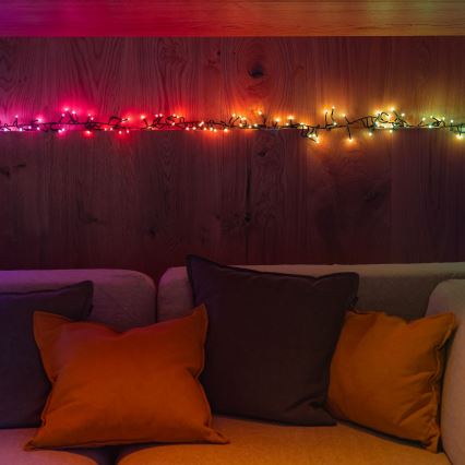 Twinkly - Dimmbare LED-RGBW-Weihnachtslichterkette für den Außenbereich CLUSTER 400xLED 9,5m IP44 Wi-Fi