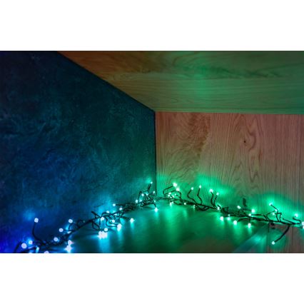 Twinkly - Dimmbare LED-RGBW-Weihnachtslichterkette für den Außenbereich CLUSTER 400xLED 9,5m IP44 Wi-Fi