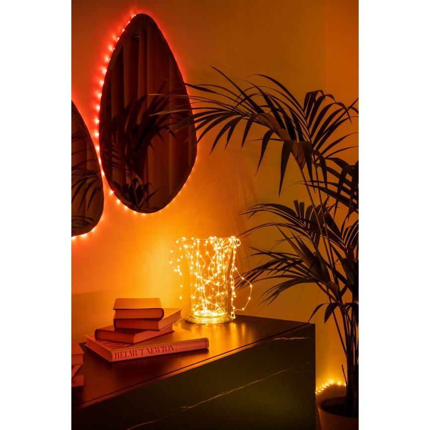 Twinkly - Catena luminosa di Natale DOTS a LED RGB dimmerabile, 60 LED, 7 m, USB, Wi-Fi