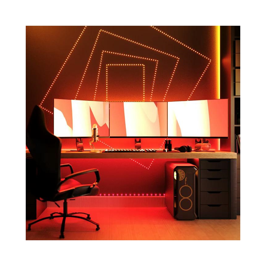 Twinkly - Dimmbarer LED-RGB-Streifen für den Außenbereich DOTS 200xLED 10 m IP44 WiFi