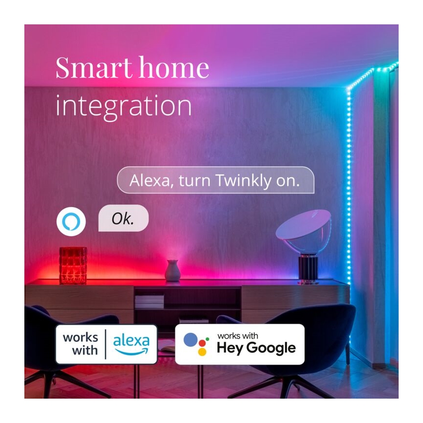 Twinkly  - Striscia LED RGB dimmerabile per esterni 400xLED 20m IP44 WiFi