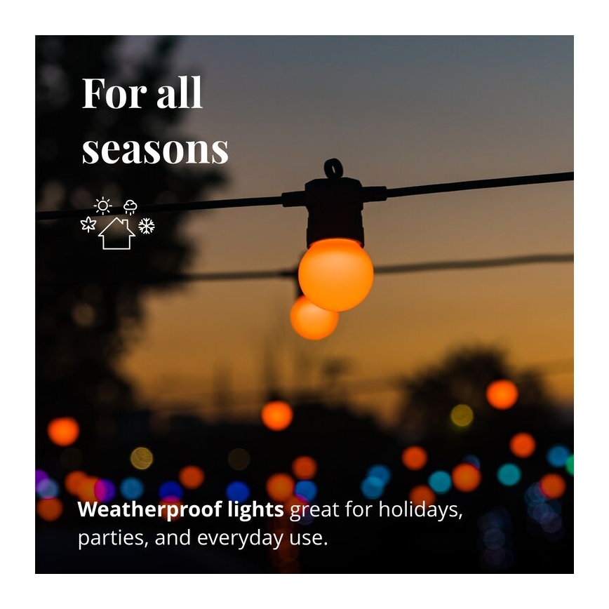 Twinkly - Dimmbare, dekorative LED-RGB-Kette für den Außenbereich FESTOON 20xLED 14m IP44 Wi-Fi