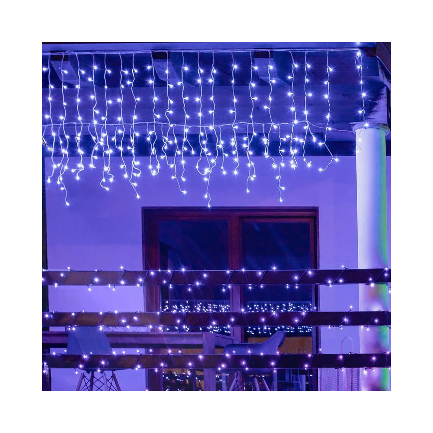 Twinkly - LED RGBW Dimmerabile per esterni Tenda natalizia ICICLE 190xLED 11,5m IP44 Wi-Fi