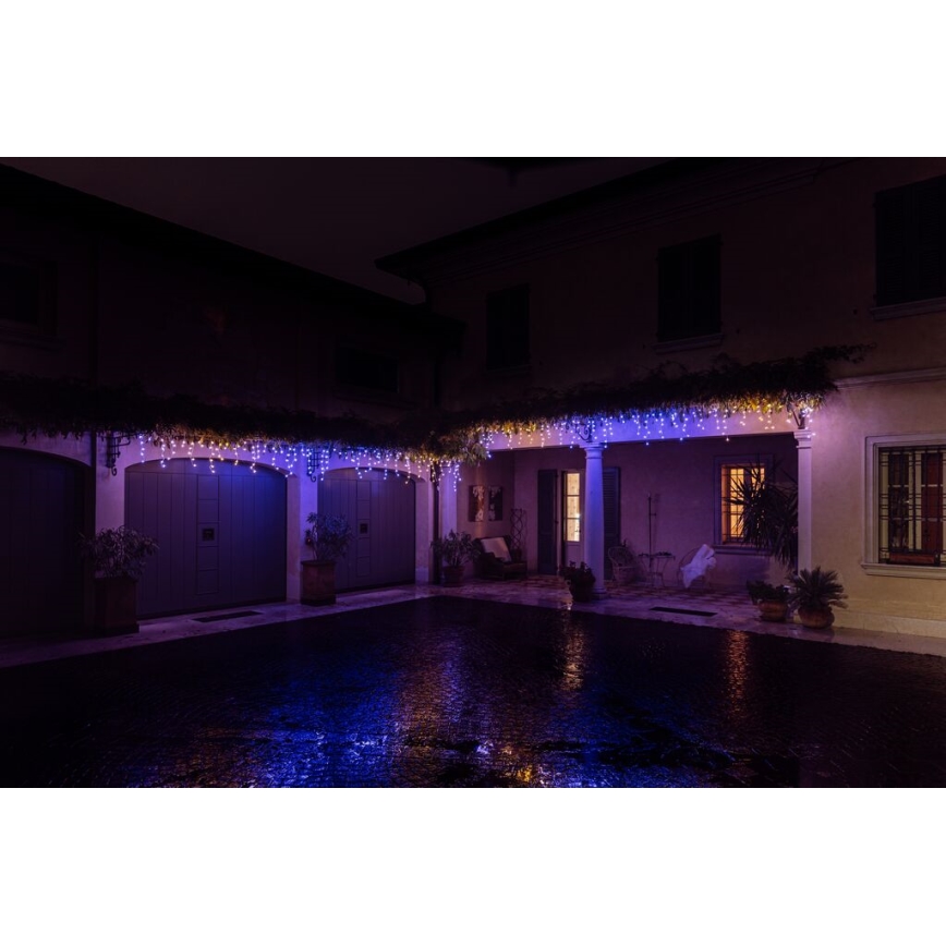 Twinkly - LED RGBW Dimmerabile per esterni Tenda natalizia ICICLE 190xLED 11,5m IP44 Wi-Fi