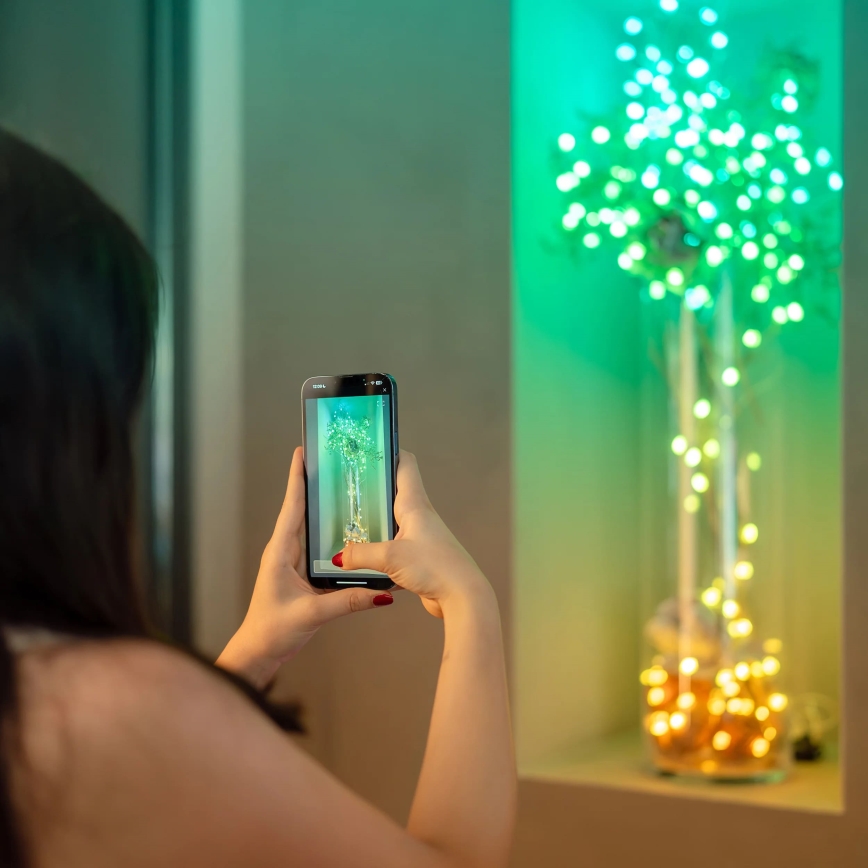 Twinkly - Catena luminosa LED RGB dimmerabile CANDIES, 200 LED, 14 m, USB, Wi‑Fi