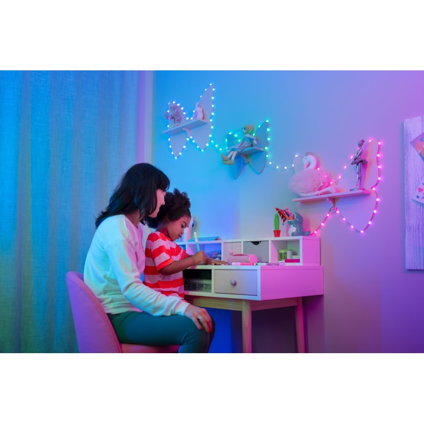 Twinkly - Catena luminosa LED RGB dimmerabile CANDIES, 200 LED, 14 m, USB, Wi‑Fi