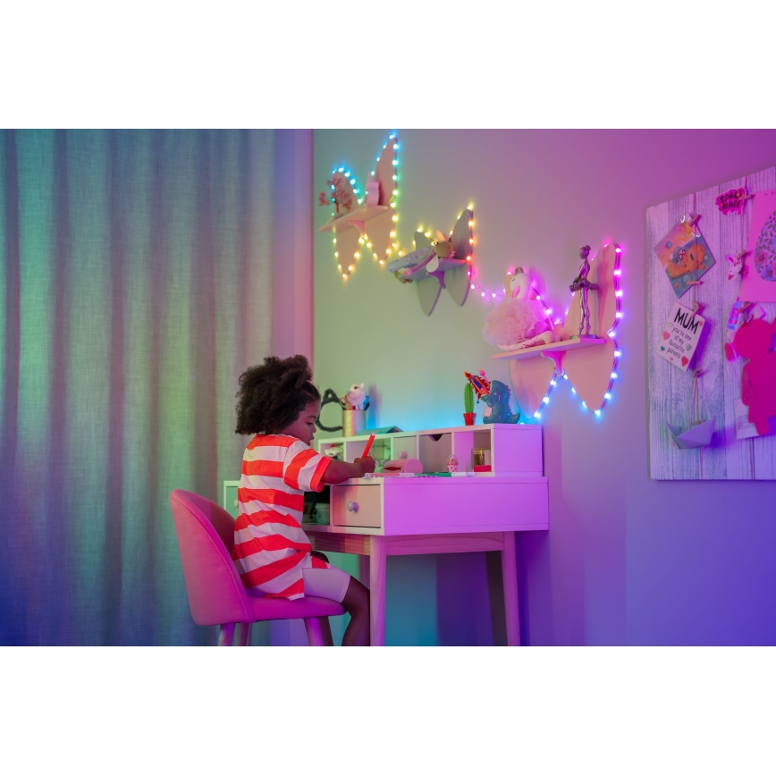 Twinkly - Catena luminosa LED RGB dimmerabile CANDIES, 200 LED, 14 m, USB, Wi‑Fi