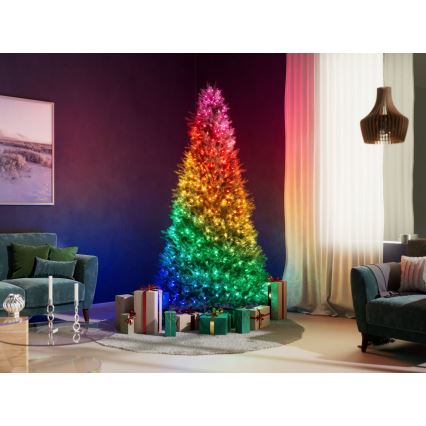 Twinkly - Catena luminosa LED RGB dimmerabile CANDIES, 200 LED, 14 m, USB, Wi‑Fi
