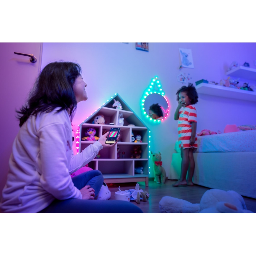 Twinkly - LED RGB catena luminosa di Natale dimmerabile CANDIES 200xLED 14 m USB Wi-Fi