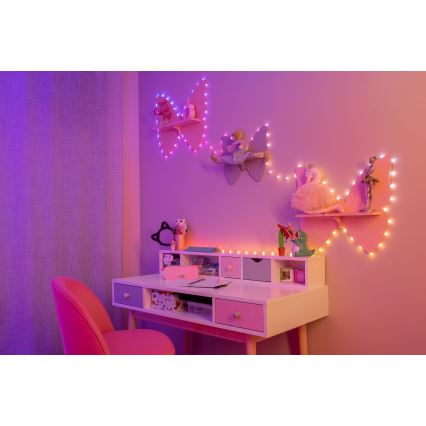 Twinkly - Catena luminosa LED RGB dimmerabile CANDIES 100 LED 8 m USB Wi-Fi