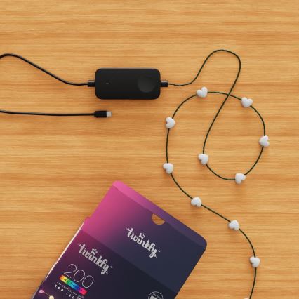 Twinkly - guirlande de Noël LED RGB dimmable CANDIES 200xLED 14 m USB Wi-Fi