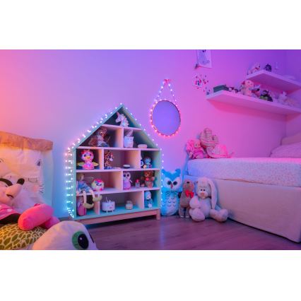 Twinkly - Guirlande LED RGB dimmable CANDIES 200 LED 14 m USB Wi-Fi