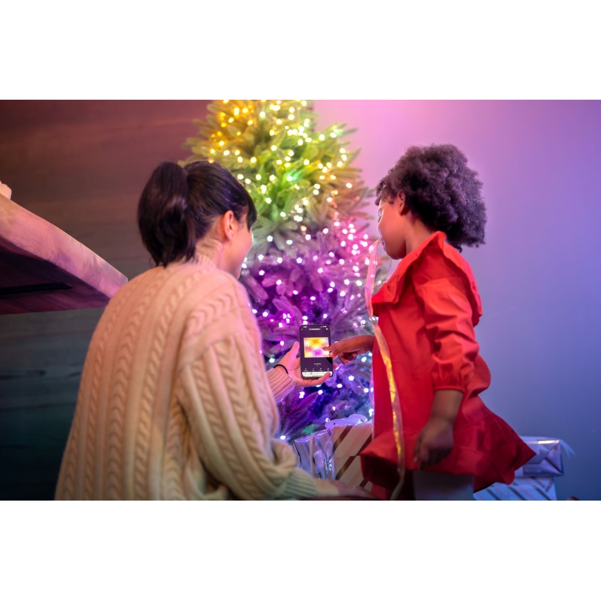 Twinkly - Guirlande LED RGB dimmable CANDIES 200 LED 14 m USB Wi-Fi