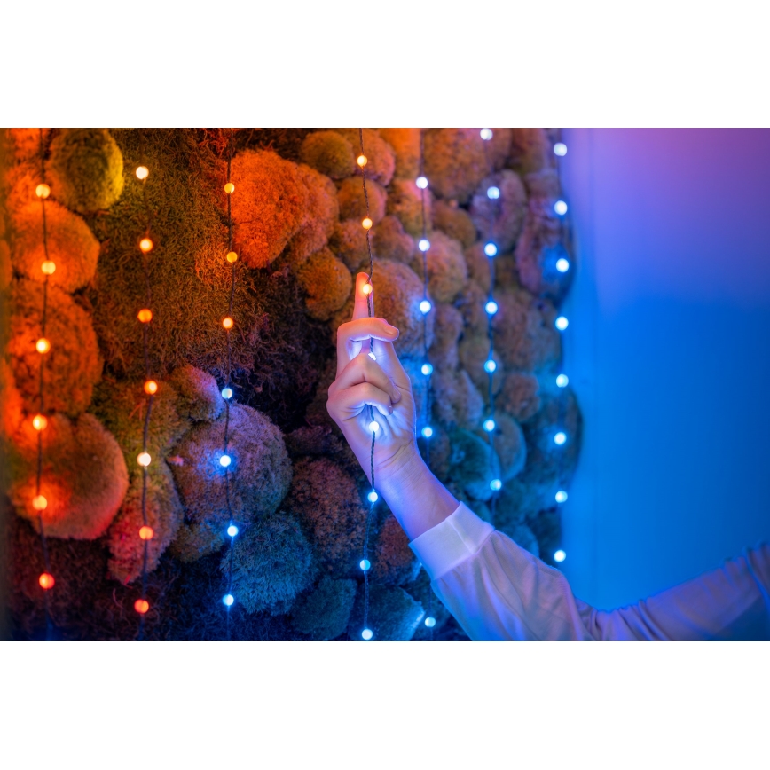 Twinkly - Dimmbare LED-RGB-Weihnachtslichterkette CANDIES 100xLED 8 m USB Wi-Fi