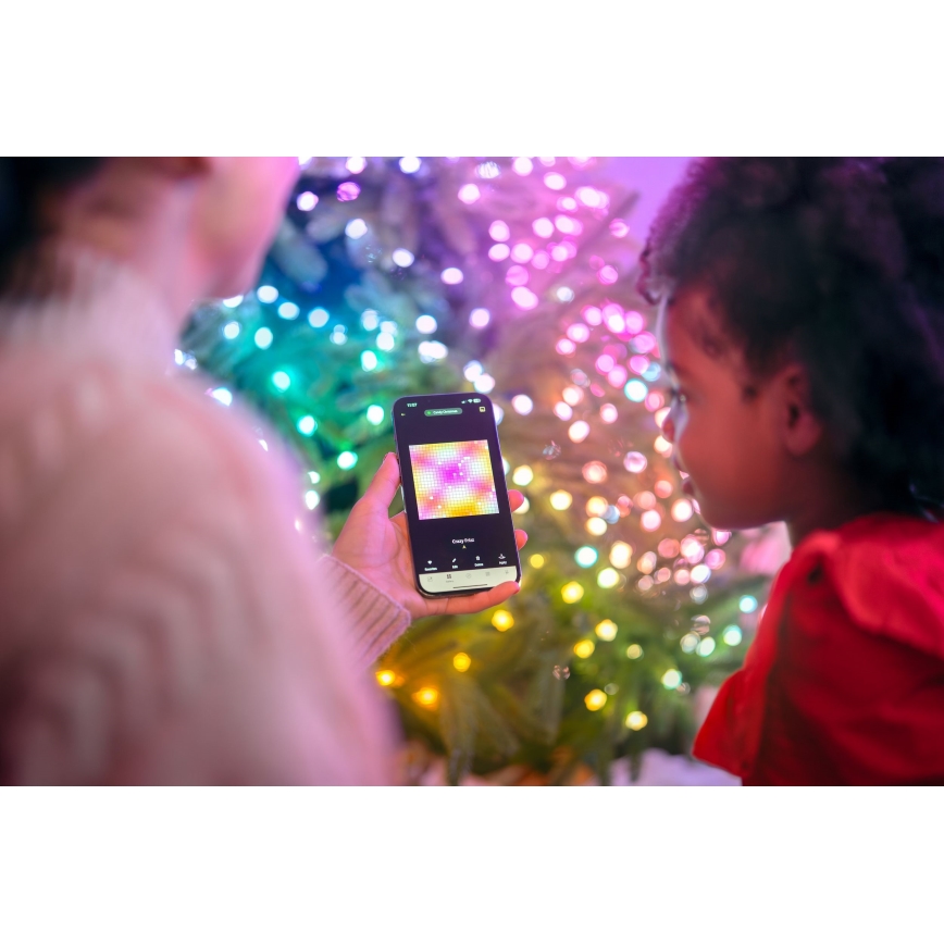 Twinkly - Dimmbare LED-RGB-Weihnachtslichterkette CANDIES 100xLED 8 m USB Wi-Fi