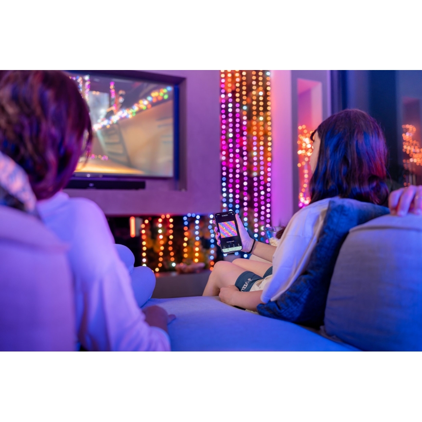 Twinkly - Dimmbare LED-RGB-Weihnachtslichterkette CANDIES 100xLED 8 m USB Wi-Fi