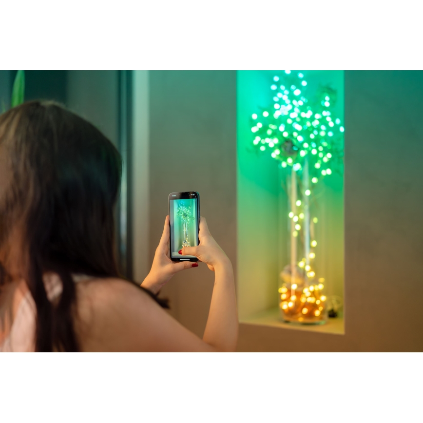 Twinkly - Dimmbare LED-RGB-Weihnachtslichterkette CANDIES 100xLED 8 m USB Wi-Fi