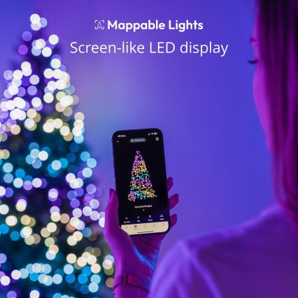 Twinkly - Dimmbare LED-RGB-Weihnachtslichterkette CANDIES 100xLED 8 m USB Wi-Fi