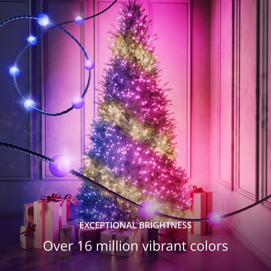 Twinkly - Dimmbare LED-RGB-Weihnachtslichterkette CANDIES 100xLED 8 m USB Wi-Fi