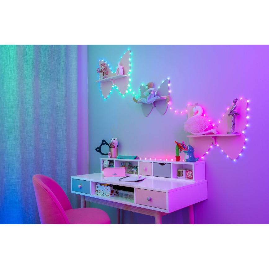 Twinkly - dimmbare RGB-LED-Lichterkette CANDIES, 200 LEDs, 14 m, USB, Wi-Fi