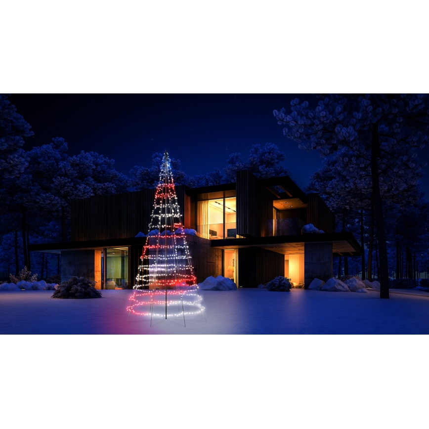 Twinkly - Albero di Natale da esterno dimmerabile LED RGBW LIGHT TREE 1000xLED 6 m IP44 Wi-Fi