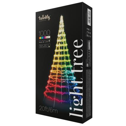 Twinkly - Albero di Natale da esterno dimmerabile LED RGBW LIGHT TREE 1000xLED 6 m IP44 Wi-Fi