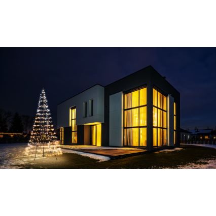 Twinkly TWP500SPP-BEU- Albero di Natale a LED RGBW per esterni 450xLED 3m IP44 Wi-Fi
