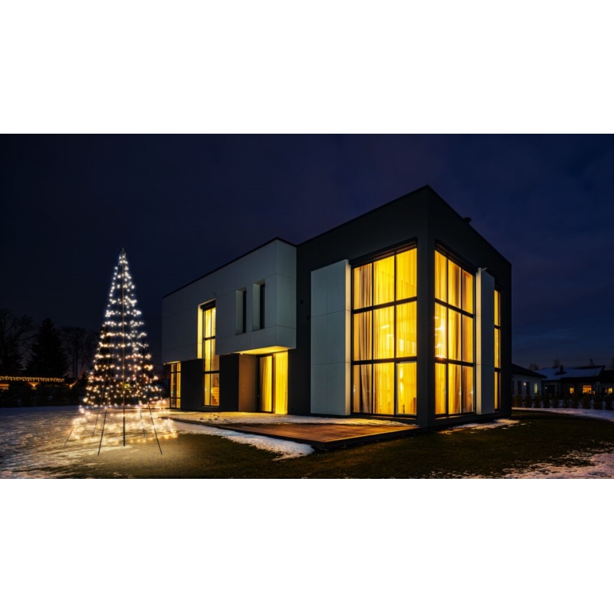 Twinkly TWP500SPP-BEU- Albero di Natale a LED RGBW per esterni 450xLED 3m IP44 Wi-Fi