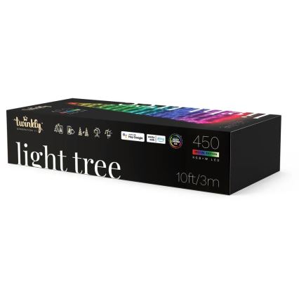 Twinkly - Dimmbarer LED-RGBW-Weihnachtsbaum für den Außenbereich LIGHT TREE 450xLED 3m IP44 Wi-Fi