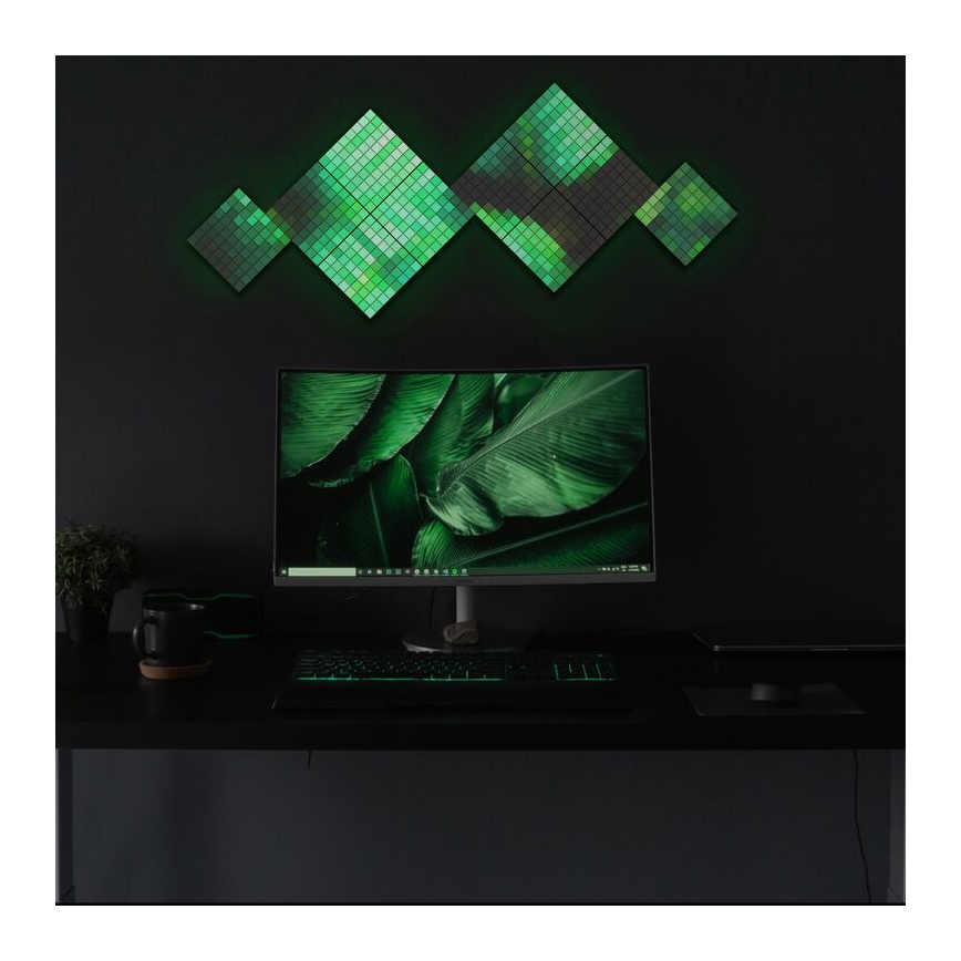 Twinkly - LED RGB Panneau à intensité variable SQUARES 64xLED 16x16 cm Wi-Fi